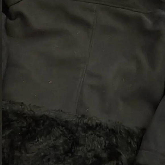 Girl's GAP Paddington Peacoat Black with Fur - Size XXL 14/16 - Picture 7 of 7